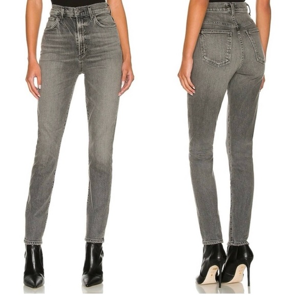 Agolde Pinch Waist Skinny in Interlude Size 265 Jeans Gray Wash 5 Pocket Denim - Picture 3 of 15